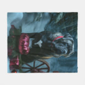 ケインコルソスノーイークリスマスデコール フリースブランケット (正面(横))