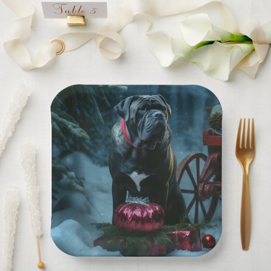 ケインコルソスノーイークリスマスデコール ペーパープレート (ウェディング)