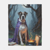 ケインコルソドッグお洒落ハロウィン絵を描ズ フリースブランケット (正面)