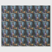 ケインコルソドッグお洒落ハロウィン絵を描ズ ラッピングペーパー (フラット)