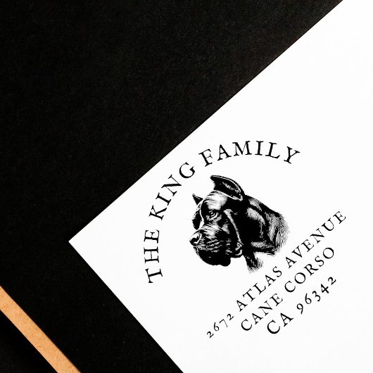 ケインコルソドッグファミリー名差出人住所 ラバースタンプ