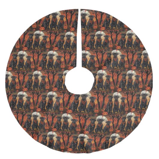 ケインコルソハロウィン不気味 ブラッシュドポリエステルツリースカート (正面)