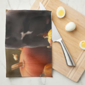 ケインコルソパピーオータムデライトカボチャ キッチンタオル (四つ折り)