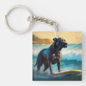 ケインコルソビーチ絵を描サーフィン キーホルダー (正面)