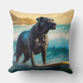 ケインコルソビーチ絵を描サーフィン クッション (正面)