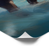 ケインコルソビーチ絵を描サーフィン ポスター (コーナー)