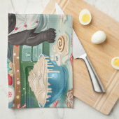 ケインコルソホリデーベーキング:フェスティバルクリスマス キッチンタオル (四つ折り)