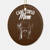 ケインコルソママ犬のオーナー セラミックオーナメント (左)