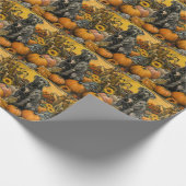 ケインコルソ犬の秋の収穫感謝祭 ラッピングペーパー (角)