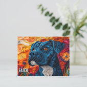 ケインコルソ紙クイリングアートドッグポートレート ポストカード (スタンド正面)