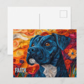 ケインコルソ紙クイリングアートドッグポートレート ポストカード (正面/裏面)