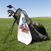 ケインコーソイタリアンマスティフゾンビドッグハロウィーンEs ゴルフタオル (グリーン)