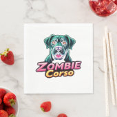 ケインコーソイタリアンマスティフゾンビドッグハロウィーンEs スタンダードランチョンナプキン (インサイチュ)