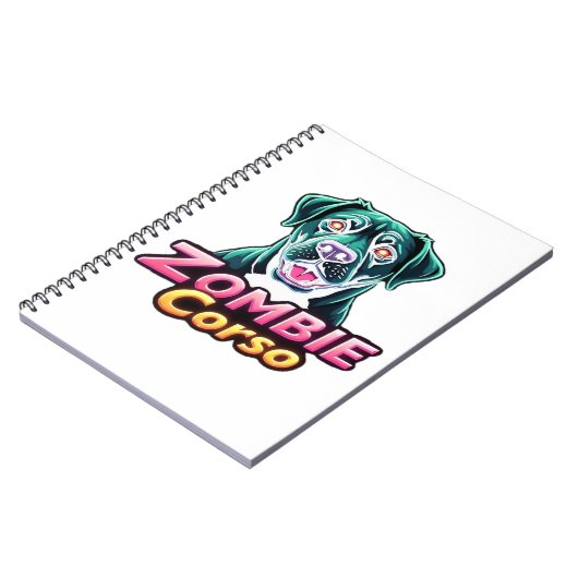 ケインコーソイタリアンマスティフゾンビドッグハロウィーンEs ノートブック (左側)