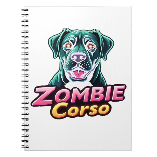 ケインコーソイタリアンマスティフゾンビドッグハロウィーンEs ノートブック (正面)