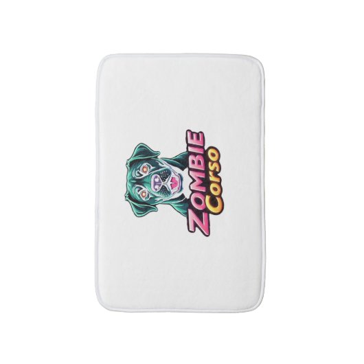 ケインコーソイタリアンマスティフゾンビドッグハロウィーンEs バスマット (正面縦)