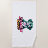 ケインコーソイタリアンマスティフゾンビドッグハロウィーンEs ビーチタオル (正面)