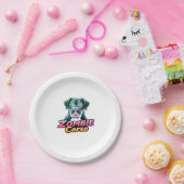 ケインコーソイタリアンマスティフゾンビドッグハロウィーンEs ペーパープレート (パーティー)