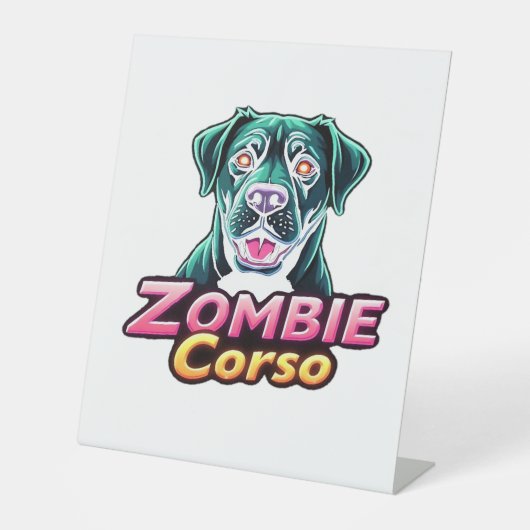 ケインコーソイタリアンマスティフゾンビドッグハロウィーンEs 台座サイン (正面)