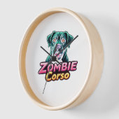 ケインコーソイタリアンマスティフゾンビドッグハロウィーンEs 壁時計 (傾斜)