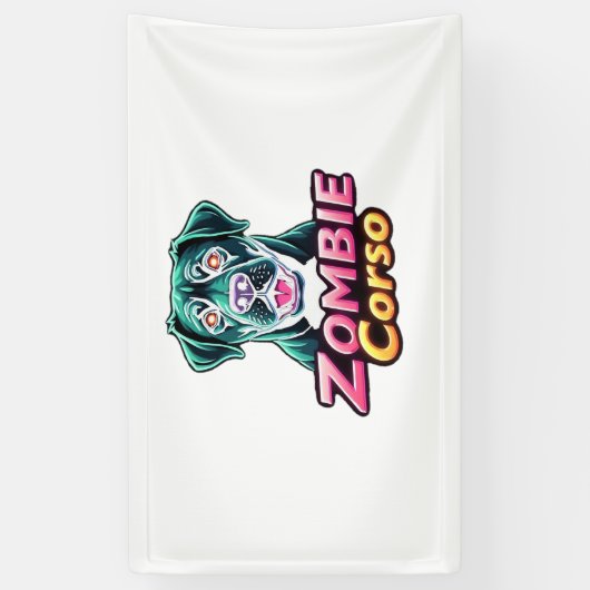 ケインコーソイタリアンマスティフゾンビドッグハロウィーンEs 横断幕 (縦)