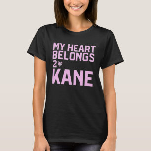 ケイン私のハートは女の子のためのケインの国に属している Tシャツ