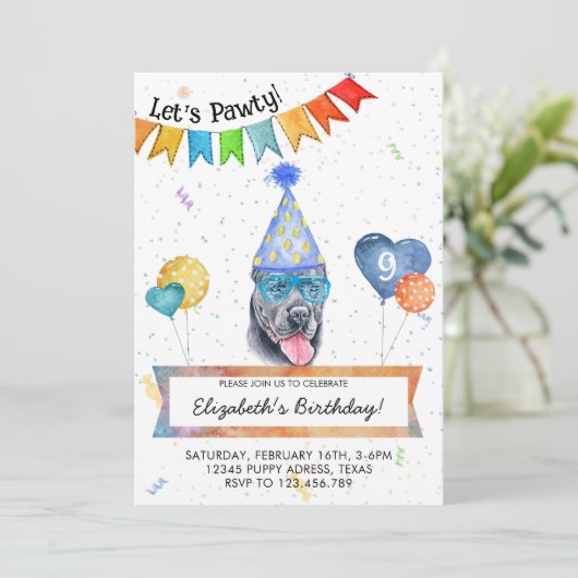 ケイン・コルソがパウィー犬の誕生日パーティーを許可 招待状 (スタンド正面)