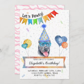 ケイン・コルソがパウィー犬の誕生日パーティーを許可 招待状 (正面/裏面)