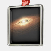 ケイ酸塩結晶形成 メタルオーナメント (左)