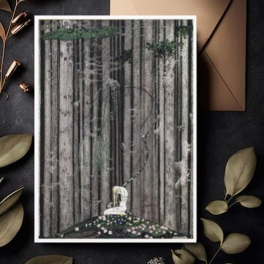 ケイ・ニールセンその後、彼女は緑のパッチの上に横たわった カード