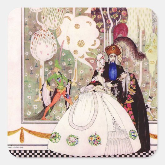 ケイ・ニールセンのおとぎ話ブルーヒゲと彼の妻 スクエアシール (正面)