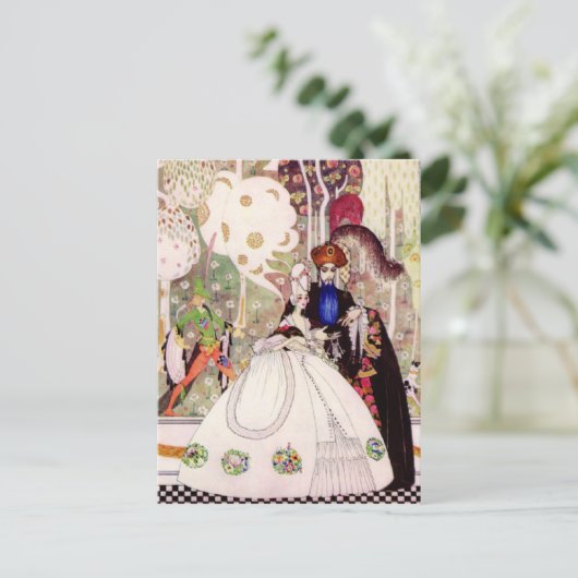 ケイ・ニールセンのおとぎ話ブルーヒゲと彼の妻 ポストカード (スタンド正面)