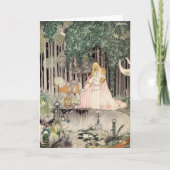 ケイ・ニールセン妖精の湖のイメージ サンキューカード (正面)