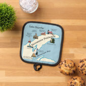 ケウェノー半島ライトハウスポットホルダー 鍋敷き (トップダウン)