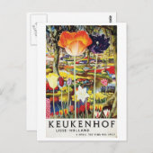 ケウケンホフガーデンズオランダチューリップヴィンテージハガキ ポストカード (正面/裏面)