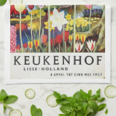 ケウケンホフガーデンズホランドチューリップヴィンテージ キッチンタオル (折り畳み)