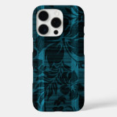 ケオカビーチフェイクウッドサーフボードティール(緑がかった色) Case-Mate iPhoneケース (裏面)