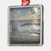 ケカリブのイマン諸島 クラッシュ波 メタルオーナメント (左)