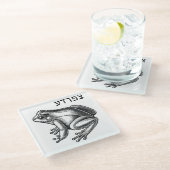 ケガエル・ペスト ガラスコースター (アングル)