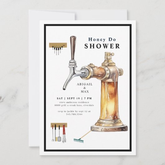 ケグハニードカップルウェディングシャワーII 招待状 (正面)