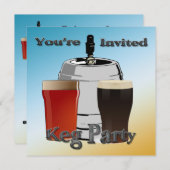 ケグパーティの招待状 招待状 (正面/裏面)