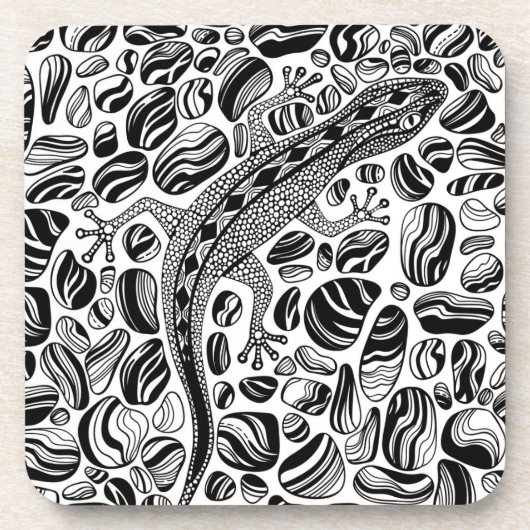 ケコと小石 コースター (正面)