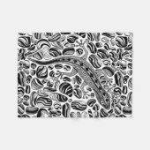 ケコと小石 フリースブランケット (正面(横))