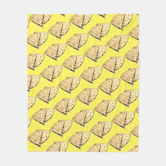 ケサディラメキシコ料理レストラン前菜 フリースブランケット (正面)