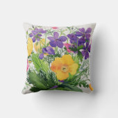 ケシおよびゼラニウム クッション (裏面)