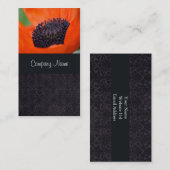 ケシおよび暗いダマスク織の名刺 名刺 (正面/裏面)