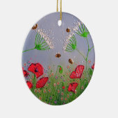 ケシおよび蜂 セラミックオーナメント (右)