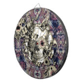 ケシおよび蝶から成っているスカル ダーツボード (正面右)