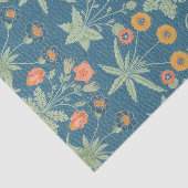 ケシが付いているつる植物パターン、ティッシュペーパー 薄葉紙 (詳細)