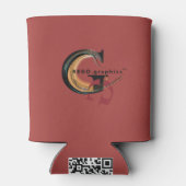 ケシで飾られた缶クーラー赤 缶クーラー (裏面)